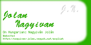 jolan nagyivan business card